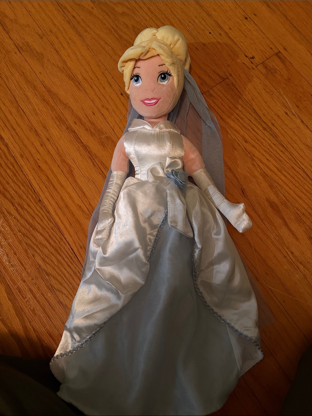 Disney Cinderella Plush Doll in Silver-Blue Gown